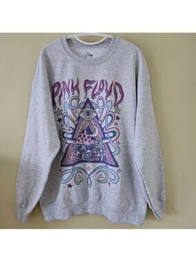 Pink Floyd Gray Sweatshirt World Tour 1968 Seattle Graphics